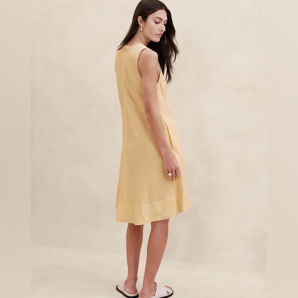Banana Republic Yellow Sleeveless V-Neck Mini Dress - Picture 2 of 16
